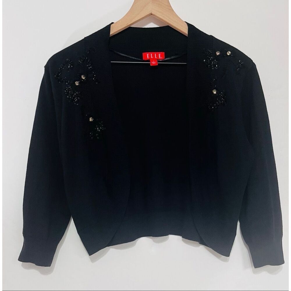 Elle Embellished Black Cardigan   Size S